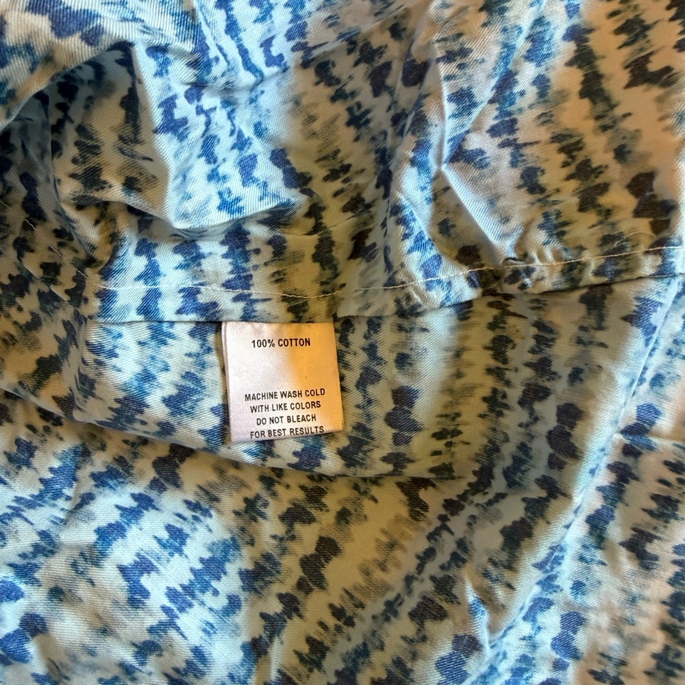 Tucker Safari Shirt Dress Cobalt Blue and White Striped Dress size S - Picture 5 of 5